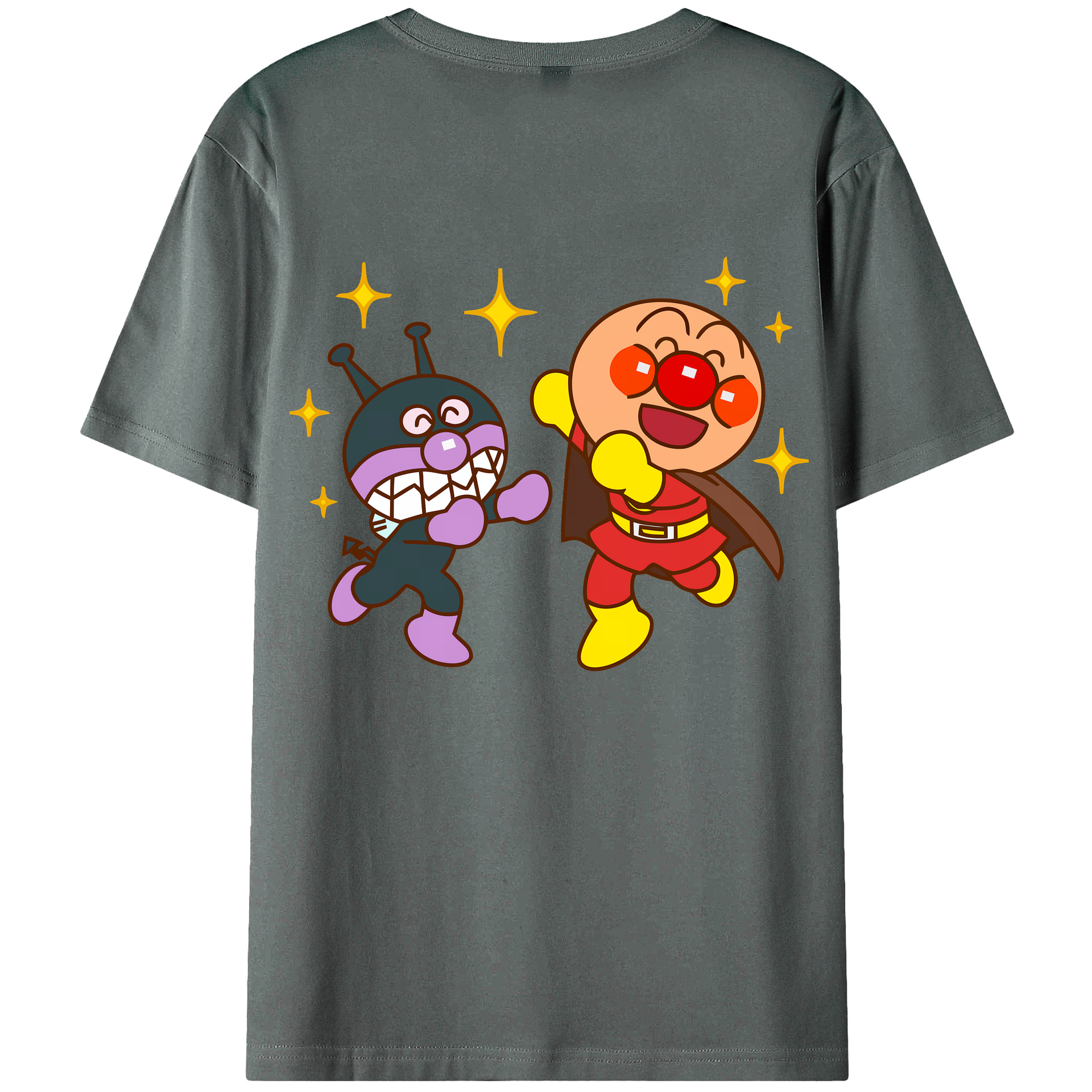 （画像用） アンパンマン Anpanman 綿100％ メンズ半袖Tシャツ（バックプリント） 通気性